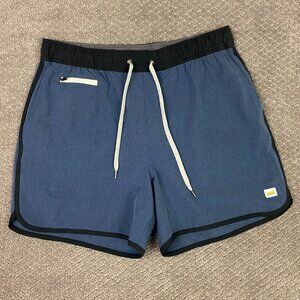 Vuori Shorts Men's Large Blue Banks Performance Running Gym V366
